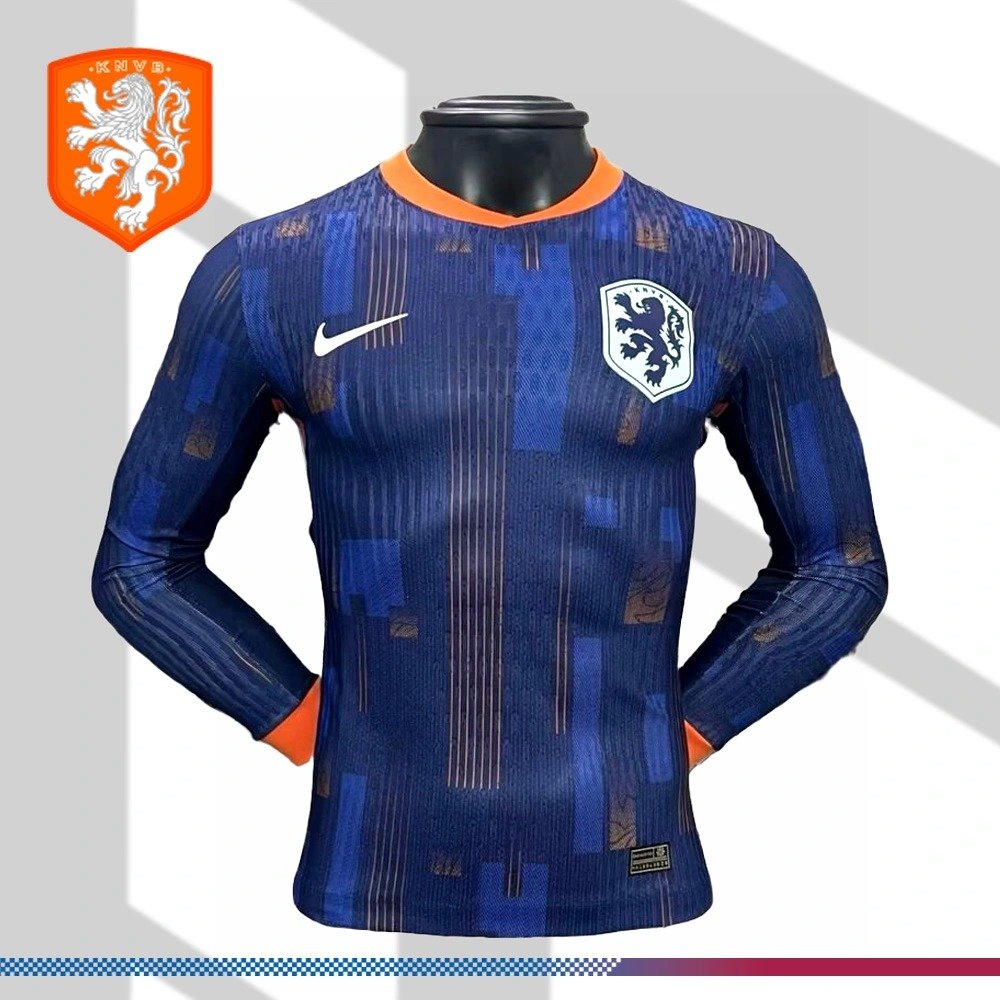 2024_2025 Netherlands Away Long Sleeve Football Shirt (Player Edition)