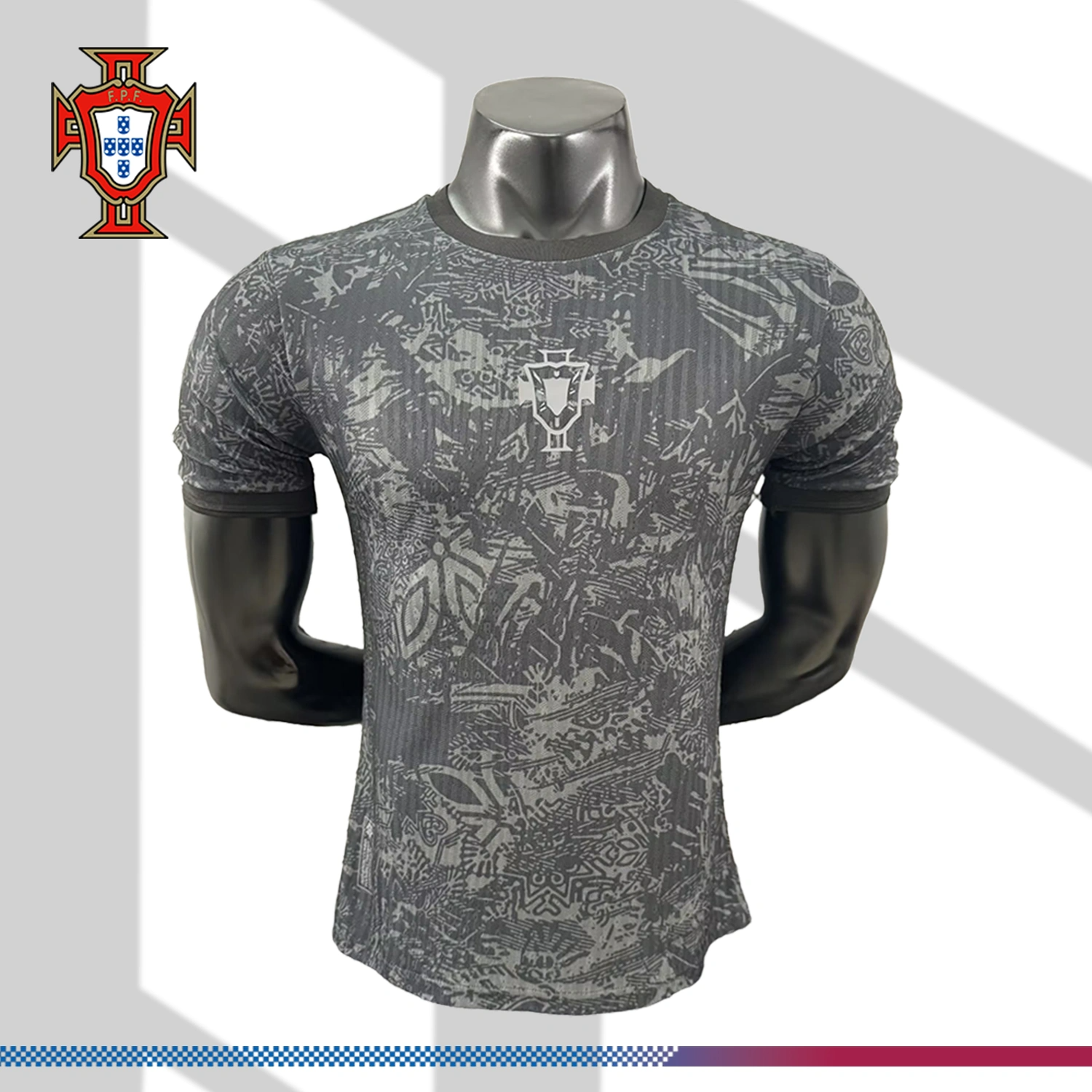 2024_2025 Portugal Black Grey Special Edition Football Jersey (Player Edition)