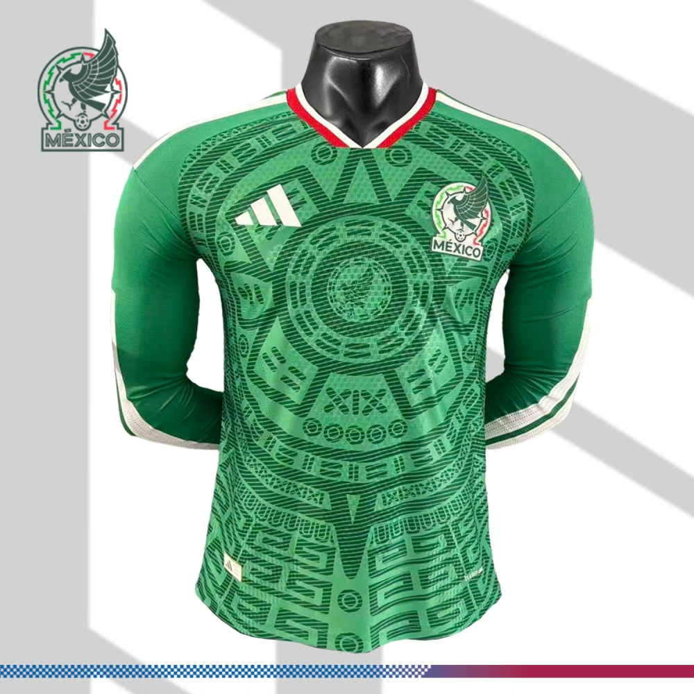 2025_2026 Mexico Home Long sleeves Football Shirt (Player Edition)
