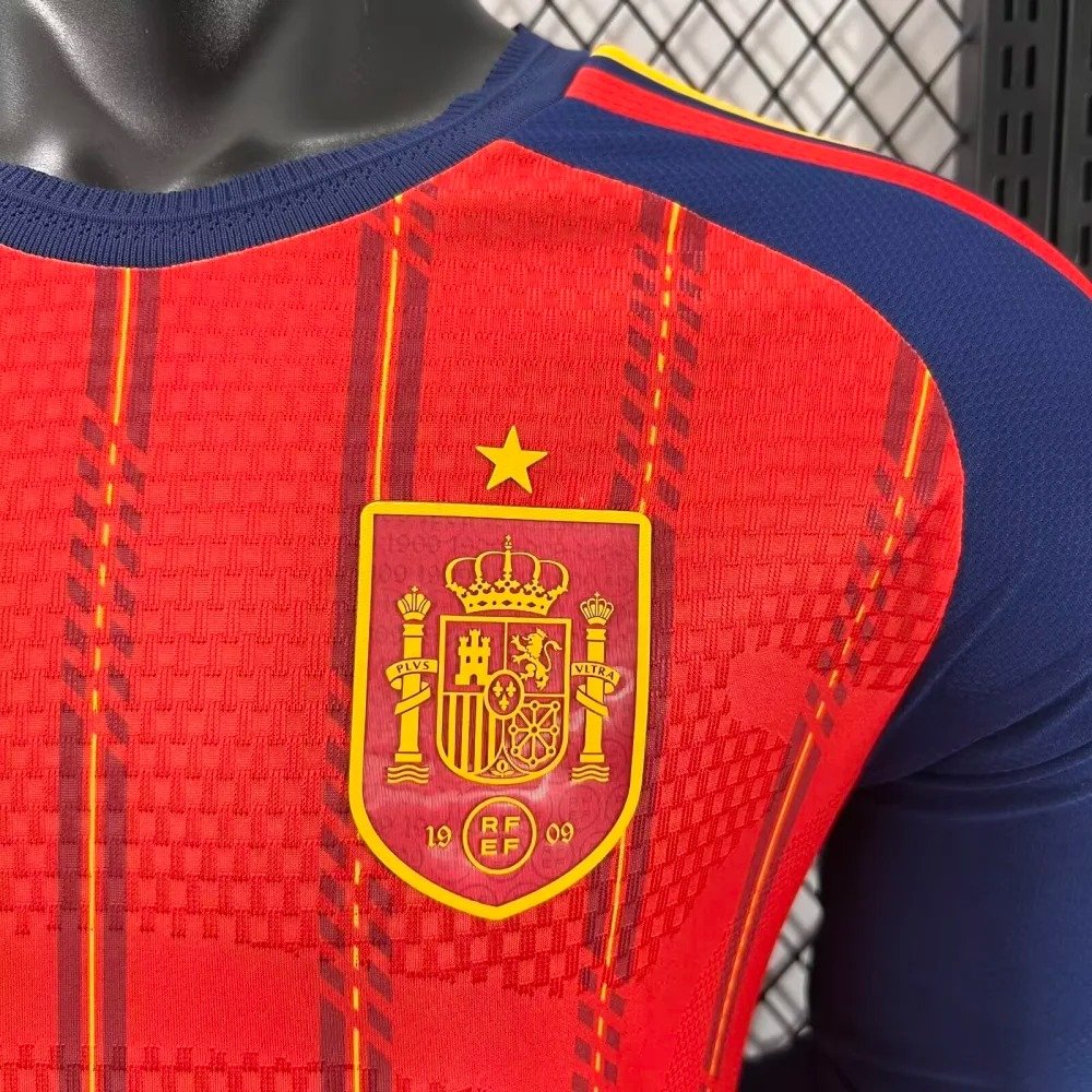 2026 Spain Home Long-Sleeve Football Jersey (Player Version) - Image 3